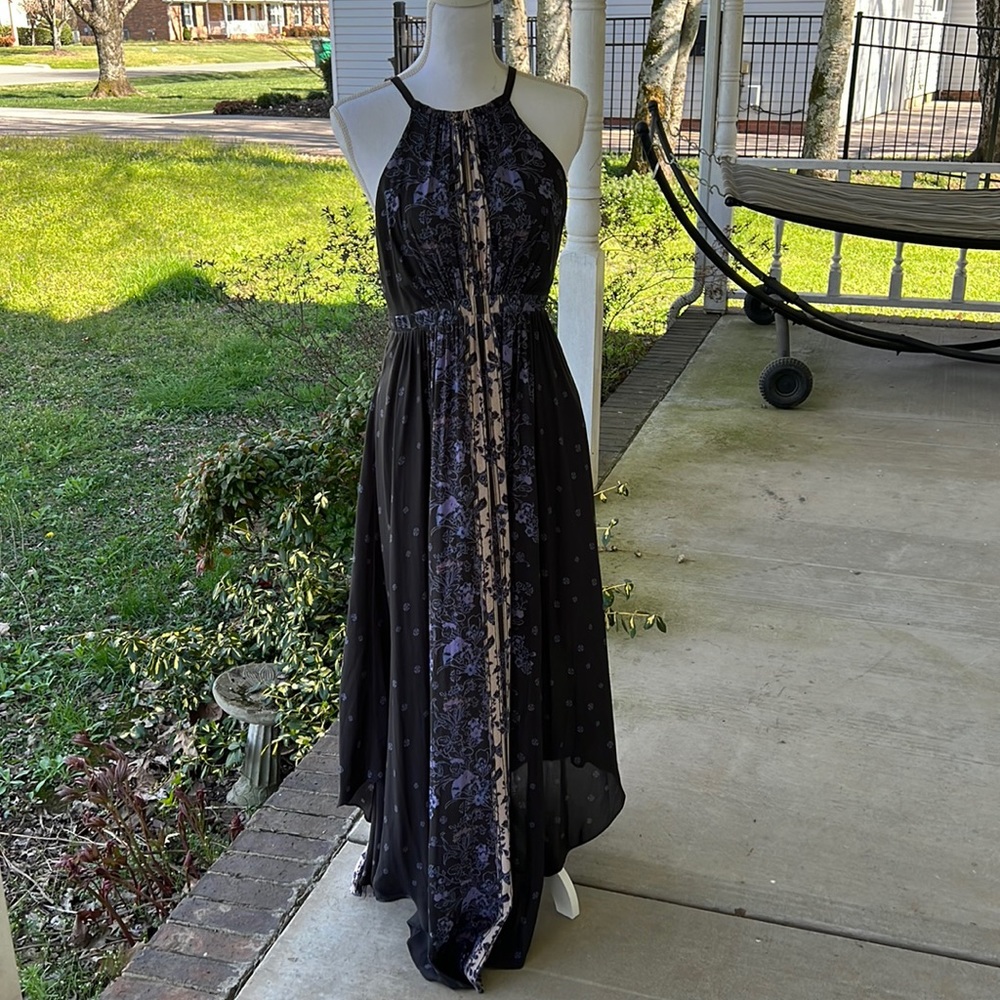 Free People black and purple maxi